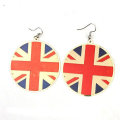 2013 Fashion Style UK Flag Earring Jewelry Hoop Earrings FE02